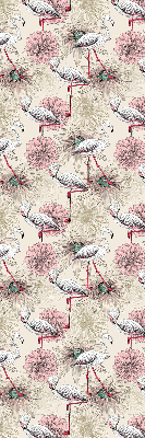 Estor opaco con estampado de flamencos blancos