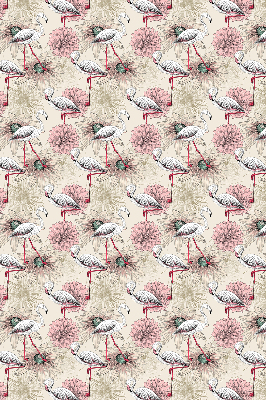 Estor opaco con estampado de flamencos blancos