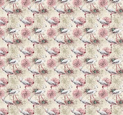 Estor opaco con estampado de flamencos blancos