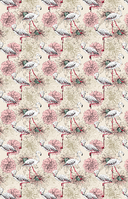 Estor opaco con estampado de flamencos blancos