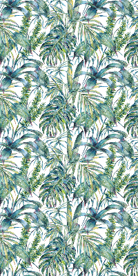Estor opaco con estampado de hojas tropicales