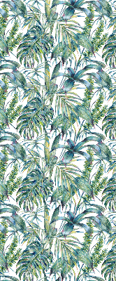 Estor opaco con estampado de hojas tropicales