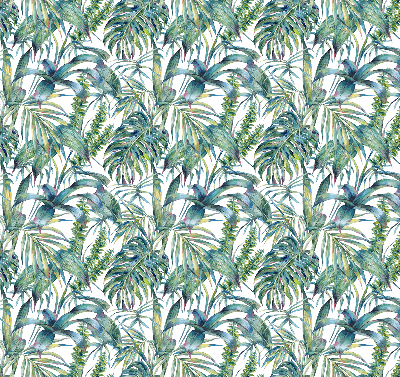 Estor opaco con estampado de hojas tropicales
