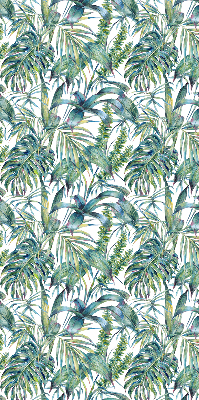 Estor opaco con estampado de hojas tropicales