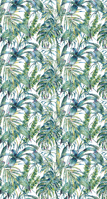 Estor opaco con estampado de hojas tropicales