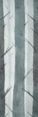 Estor decorativo con diseño de árboles