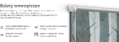 Estor decorativo con diseño de árboles