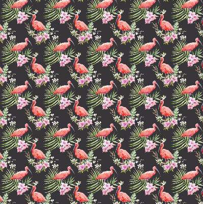 Estor enrollable de tela con diseño de flamencos en plantas
