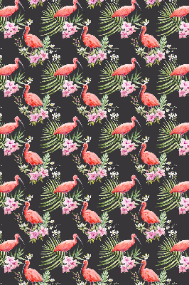 Estor enrollable de tela con diseño de flamencos en plantas