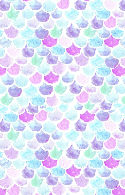 Estor opaco con diseño de escamas coloridas