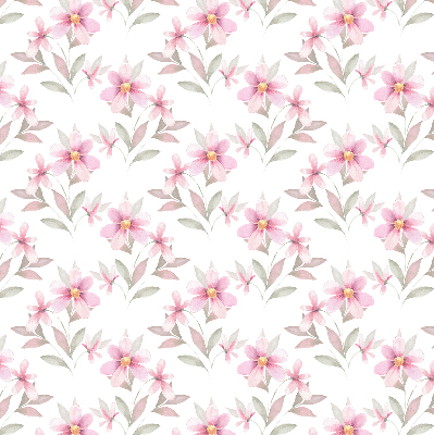 Estor opaco de flores rosas