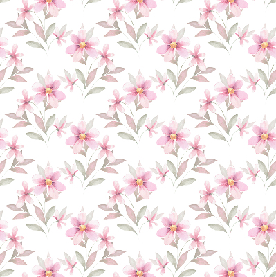 Estor opaco de flores rosas
