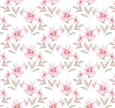 Estor opaco de flores rosas