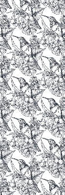 Estor decorativo con flores dibujadas