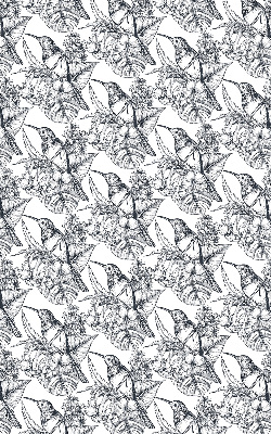 Estor decorativo con flores dibujadas