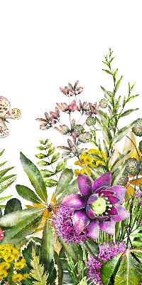 Estor enrollable de tela de flores