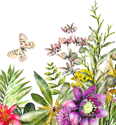 Estor enrollable de tela de flores