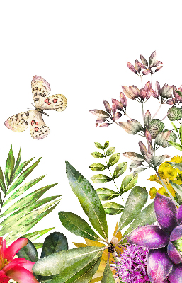 Estor enrollable de tela de flores