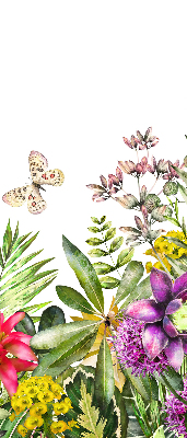 Estor enrollable de tela de flores