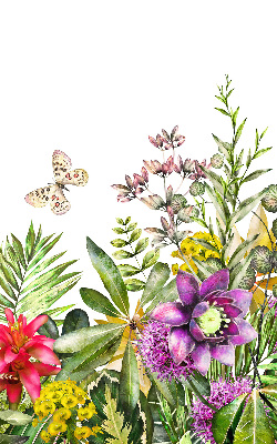 Estor enrollable de tela de flores