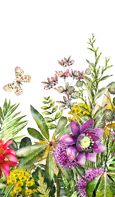 Estor enrollable de tela de flores