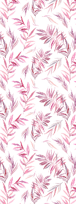 Estor decorativo con diseño de hojas rosas