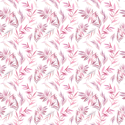 Estor decorativo con diseño de hojas rosas
