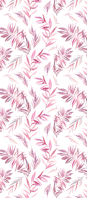 Estor decorativo con diseño de hojas rosas
