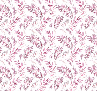 Estor decorativo con diseño de hojas rosas