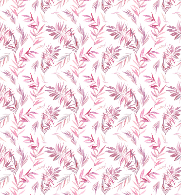 Estor decorativo con diseño de hojas rosas