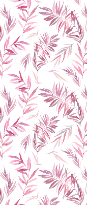 Estor decorativo con diseño de hojas rosas