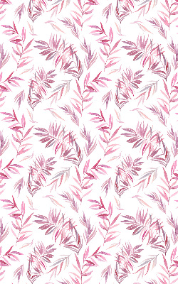 Estor decorativo con diseño de hojas rosas