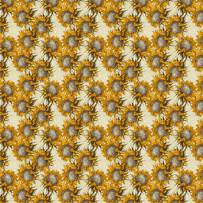 Estor enrollable de tela girasol