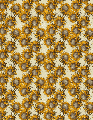 Estor enrollable de tela girasol