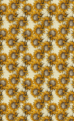 Estor enrollable de tela girasol