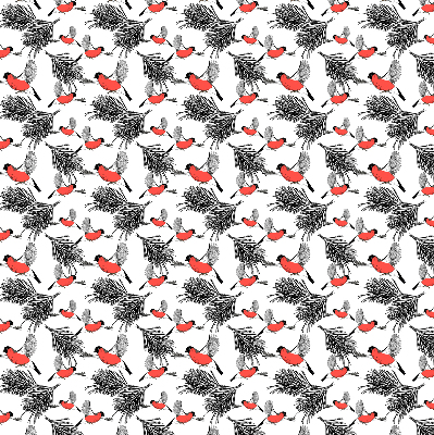 Estor opaco con diseño de pájaros camachuelo