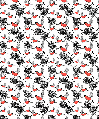 Estor opaco con diseño de pájaros camachuelo