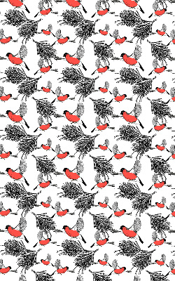 Estor opaco con diseño de pájaros camachuelo