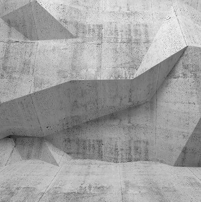 Estor enrollable de tela tipo muro de piedra 3D