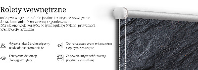 Estor enrollable de tela de textura negra