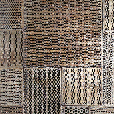 Estor decorativo para pared metálica
