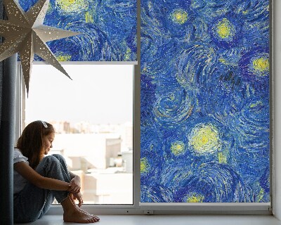 Estor opaco pintado de azul