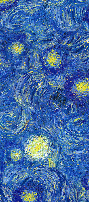 Estor opaco pintado de azul