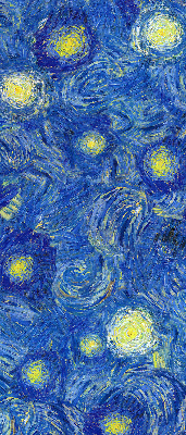 Estor opaco pintado de azul