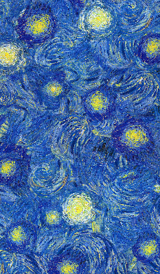 Estor opaco pintado de azul