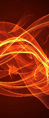 Estor decorativo con abstracción naranja