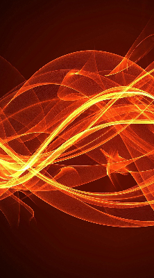 Estor decorativo con abstracción naranja