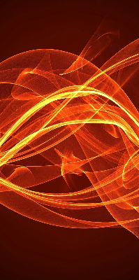 Estor decorativo con abstracción naranja