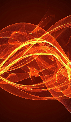 Estor decorativo con abstracción naranja
