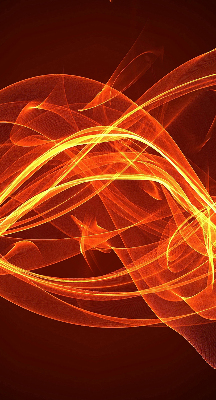 Estor decorativo con abstracción naranja